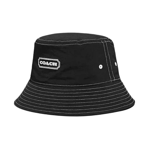 COACH Полиамид Cotton Bucket Hats Унисекс Черный