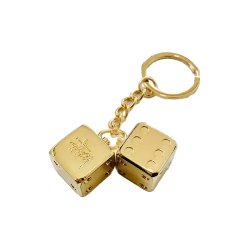 Stussy Металл Латунь Брелоки Унисекс Золотой