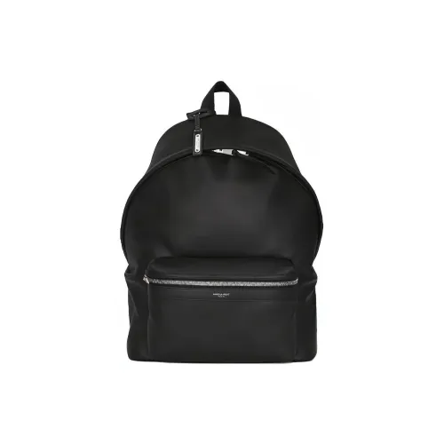 SAINT LAURENT Телячья кожа Рюкзак Мужской Черный