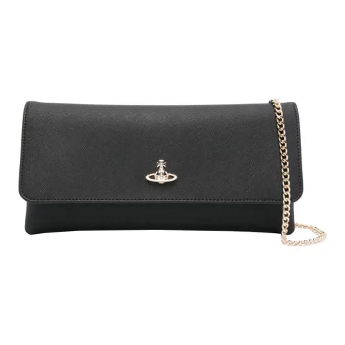 Vivienne Westwood Телячья кожа Клатч Сумка через плечо Сумка на плечо Женская Черная