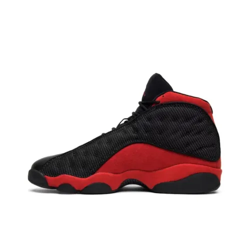 Jordan Air Jordan 13 Ретро Темно-красный цвет Амортизаторы Нижняя юбка Резистентный Высокий Топ Винтажные баскетбольные кроссовки Мужской Черно-красный