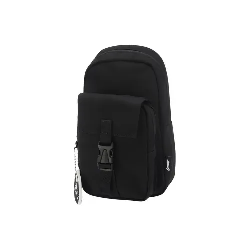 LiNing Star Wars Collaboration Ткань Одно плечо Через плечо Бананка Sling Сумка Обычный Унисекс Черный