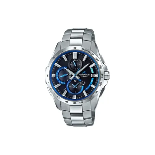 CASIO Солнечный Кварцевый Механизм Титан Ремешок Часы 43,3 мм Мужские Часы Черный Циферблат