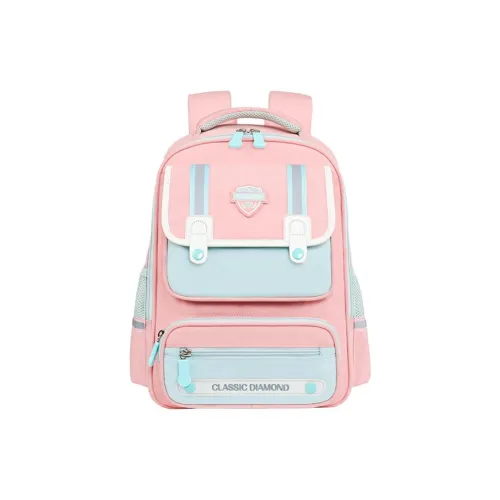 Gu Shang Lai Нейлоновый Рюкзак Студенческий Рюкзак Средний Детский Вишневый Цветок Розовый