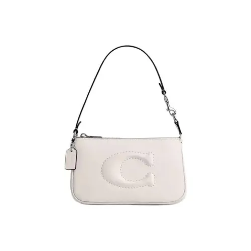COACH Nolita Гладкая кожа Одно плечо Сумка Маленькая Женская Белая