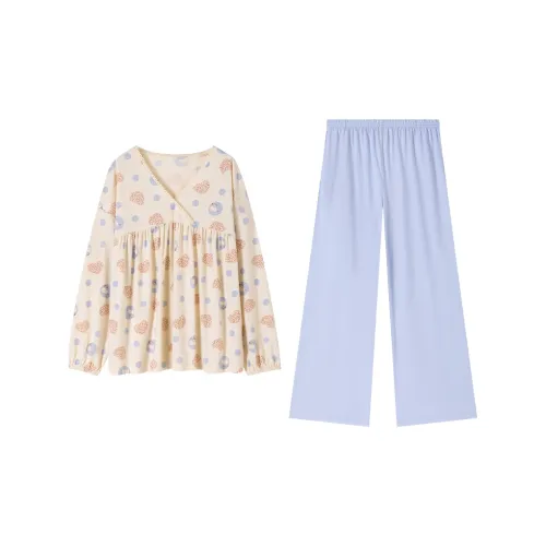 Top Melon Пижамный комплект Женские Tranquility с принтом Collide Синий