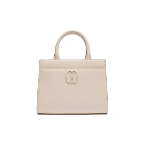 BALLY Emblem Лакированная кожа Телячья кожа Тоут Сумка Сумка для покупок Сумка через плечо Сумка Маленькая Женская Экрю