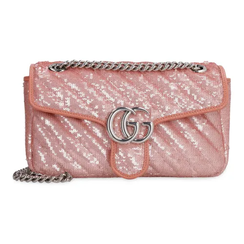 GUCCI GG Marmont с телячьей кожей сумка через плечо сумка на плечо женская розовая