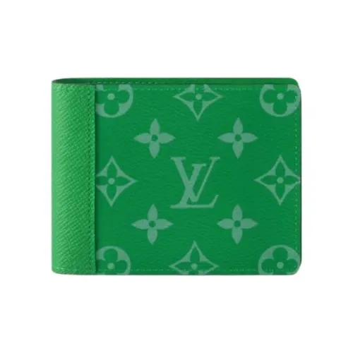 LOUIS VUITTON Кошелек из коровьей кожи держатель для карт мужской зеленый