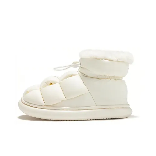 Feiyue Tofu Утепленная обувь Водонепроницаемый MID Топ Повседневная обувь Женская Бежевая