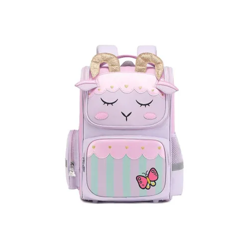 Gu Shang Lai Oxford Рюкзак Студенческий Рюкзак Средний Детский Розовый Фиолетовый