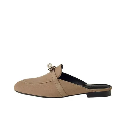 HERMES Домашние тапочки Женские Коричневый