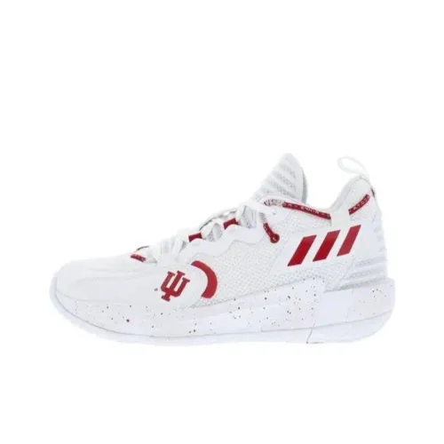 Adidas Dame 7 Team Амортизация Противоскользящий Дышащий Легкий Низкий Топ Баскетбольные Кроссовки Мужской Белый Красный