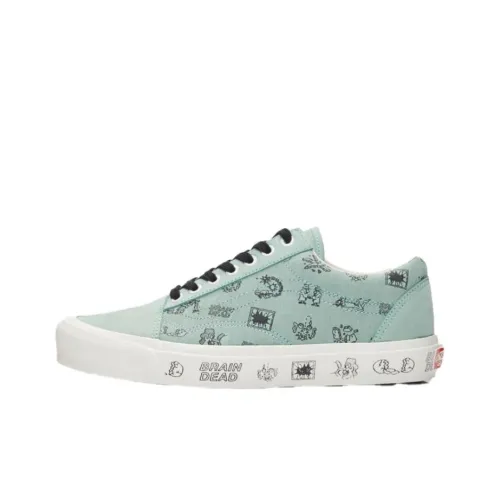 Brain Dead co-brand x VANS Old Skool Collection Vault L Low Топ Скейтборд Кроссовки Унисекс Мятно-зеленый