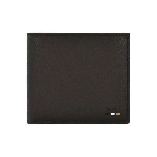 Hugo Boss ПУ (полиуретан) Полиуретан Смешанный с Полиэстер Кошелек Мужской Коричневый