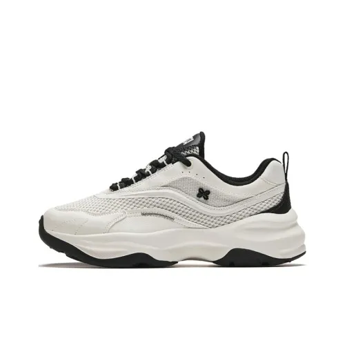 Anta Белый Цвет Багряника Высота Увеличение Дышащий Низкий Топ Повседневная Обувь Женская Белый Черный