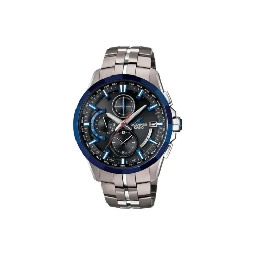 CASIO Кварцевый механизм Титан Ремешок Часы Мужские Черный циферблат