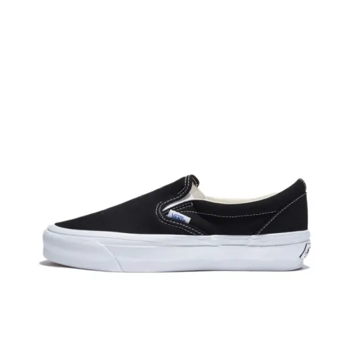 Vans Slip On Амортизация Устойчивый к истиранию Легкий Низкий Топ Скейтборд Кроссовки Унисекс Черный