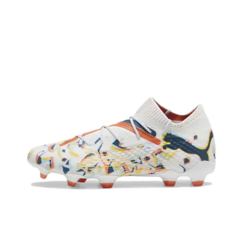 PUMA FUTURE 7 ULTIMATE AG Искусственная трава FG Твердый грунт Футбольные бутсы Мужской Бежево-оранжевый Синий