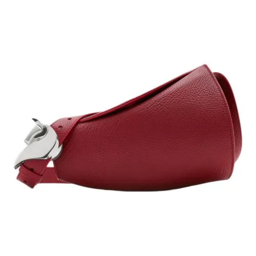 Burberry Horn Кожа Сумка через плечо Сумка на плечо Женская Камень Красный