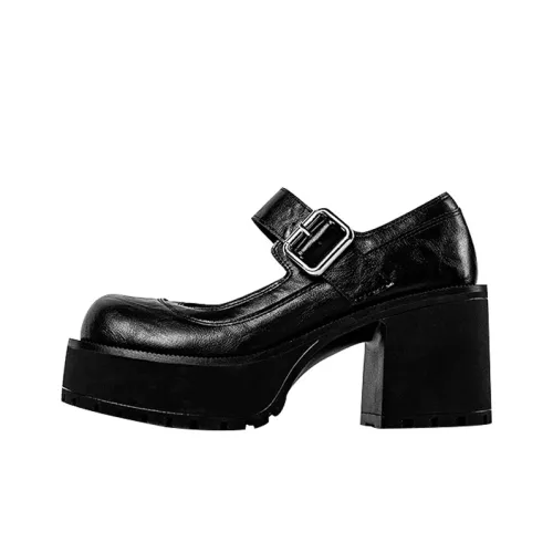 Wonderful Couple Грубый каблук Туфли Мэри Джейн 8 см Женские