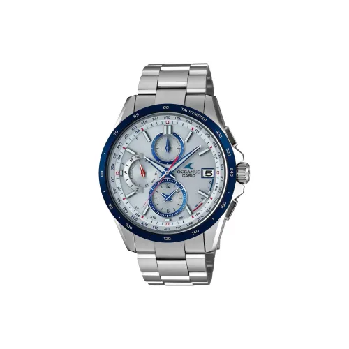 CASIO OCEANUS Collection Круглый Многофункциональный Циферблат Солнечный Кварцевый Механизм Титановый Ремешок Часы