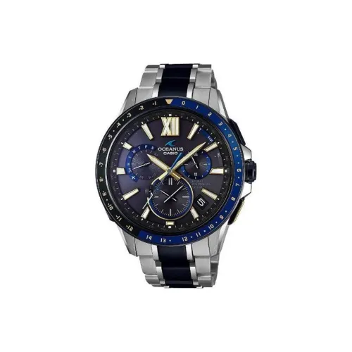 CASIO Кварцевый механизм Титан Ремешок Часы Мужские Черный циферблат OCW G1200D 1AJF