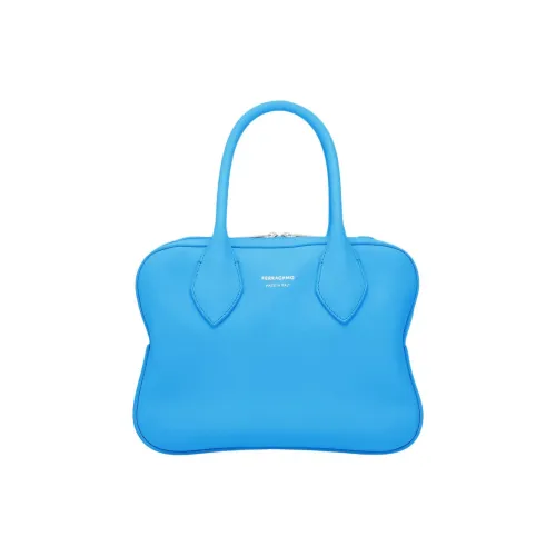 Ferragamo Телячья кожа Сумка Маленькая Женская Светло-синяя