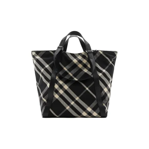 Burberry Полиэстер Тоут Сумка Сумка для покупок Сумка Мужская Черный Калико