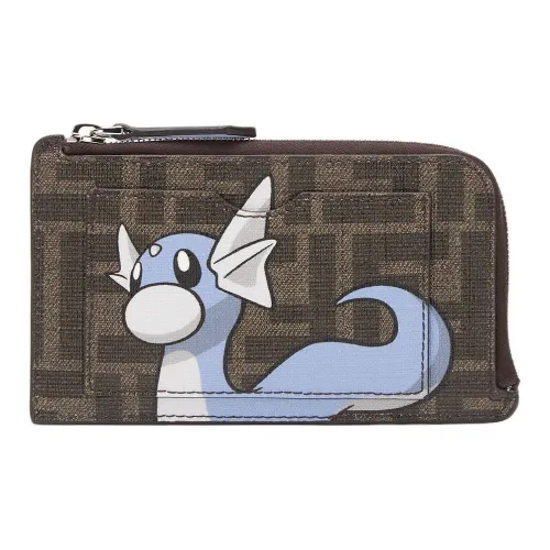 FENDI Покемон X FRGMT Nigo Коллаборация Полиэстер Картхолдер Женские Коричневый