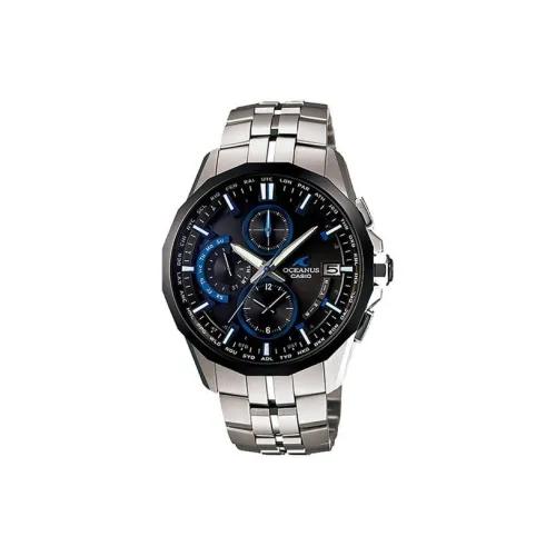 CASIO Кварцевый механизм Титан Ремешок Часы Мужские Черный циферблат