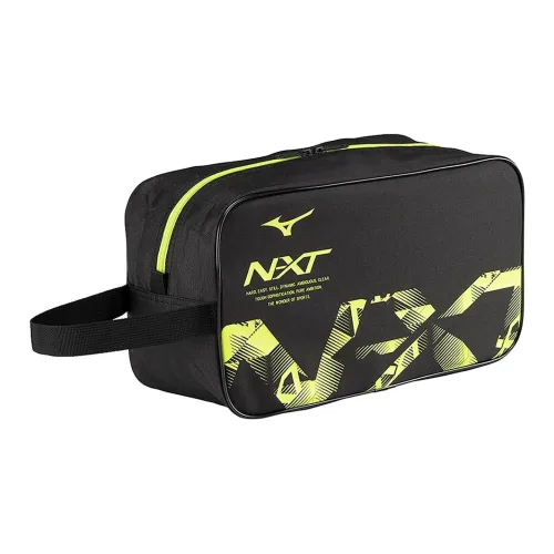 Mizuno Полиэстер Обувная коробка Сумка для обуви Средний размер Унисекс Черный Лайм