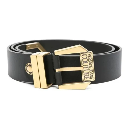 VERSACE JEANS COUTURE Letter Logo Кожаные ремни Женские Черный