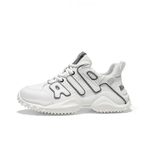 KOLUMB Амортизация Износостойкие Низкие Топ Кроссовки Мужские Белые Серые