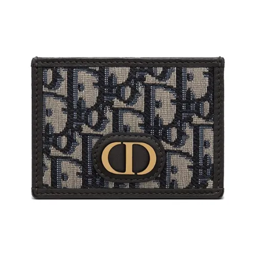 DIOR 30 Montaigne Collection Кожаный отделочный кошелек для карт кошелек для карт унисекс синий