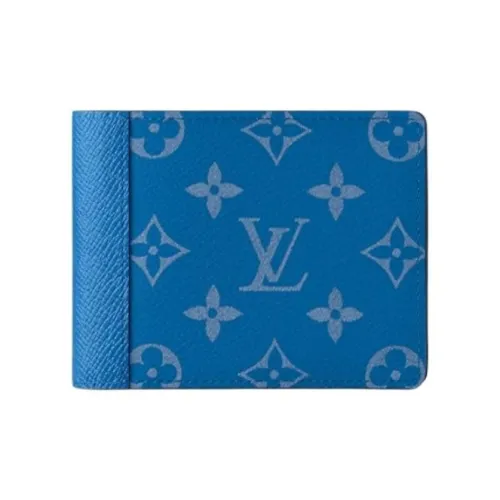 LOUIS VUITTON Кошелек из коровьей кожи держатель для карт мужской синий