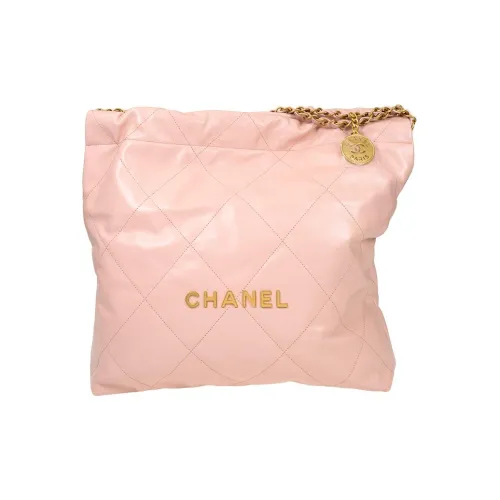 CHANEL 22Bag Коровья кожа Ведрообразная сумка Сумка Сумка через плечо Средняя Женская Вишневый цветок Розовый