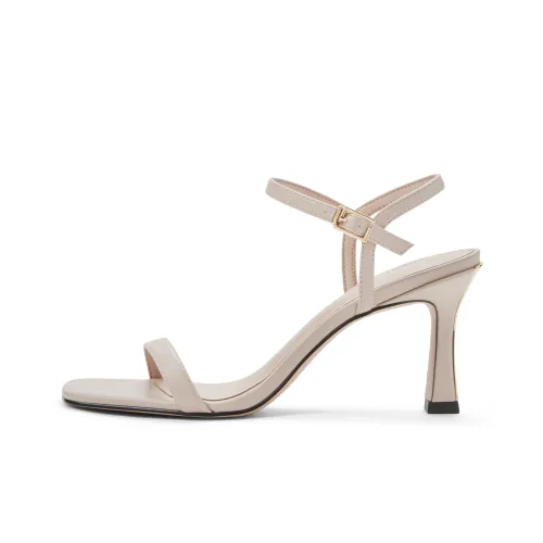 CHARLES KEITH Маленький ck one Ремень Высокий каблук Сандалии 8 см Женские Черный Телесный Телесный цвет