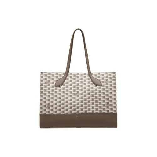 BALLY Синтетический TPU Пэчворк Кожаная отделка Тоут Сумка Сумка для покупок Сумка на плечо Сумка Женская Бежевая