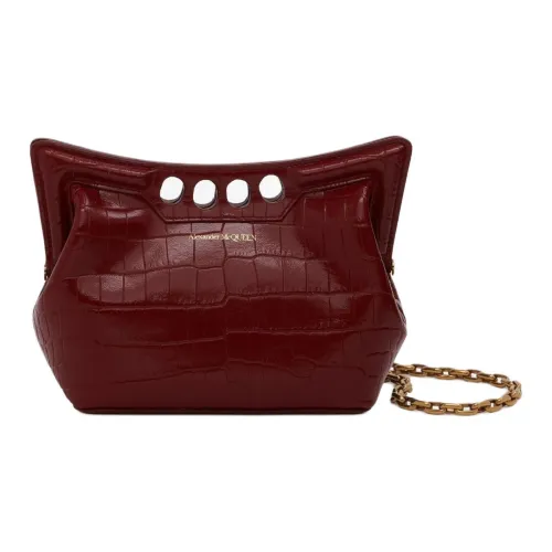 Alexander McQueen PEAK Vegan Материал Портативная Сумка через плечо Сумка на плечо Женская Темно-красный