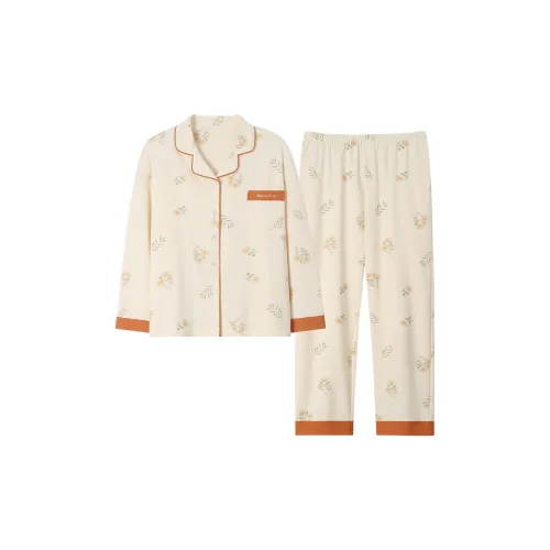 JinShaLa Пижамный комплект женский цвет экрю