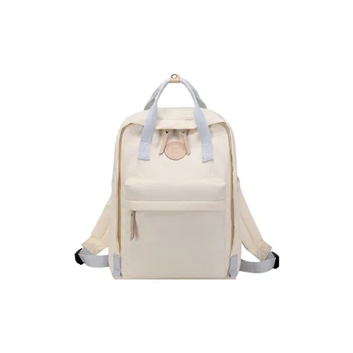 Gu Shang Lai Виниловое волокно Рюкзак Средний Унисекс Экрю