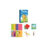 【Веселье Challenge】Безумная бумага для резки (48 листов) + 120 однотонных + книга по оригами + ножницы