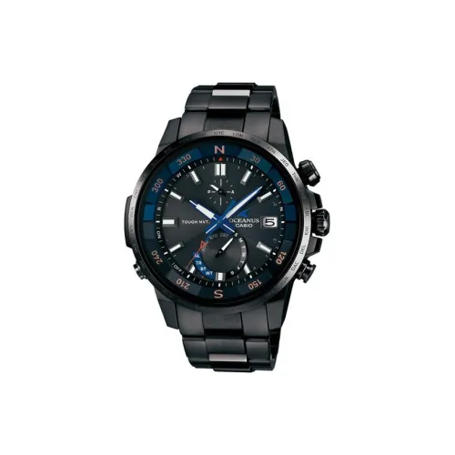 CASIO Кварцевый механизм Титан Ремешок Часы Мужские Черный циферблат