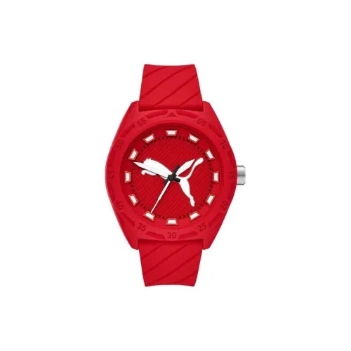 PUMA Мужские часы Кварцевый механизм Силиконовый ремешок Белый циферблат