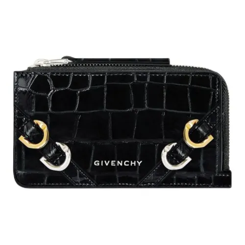 GIVENCHY Voyou Телячья кожа Держатель для карт Женские Черный