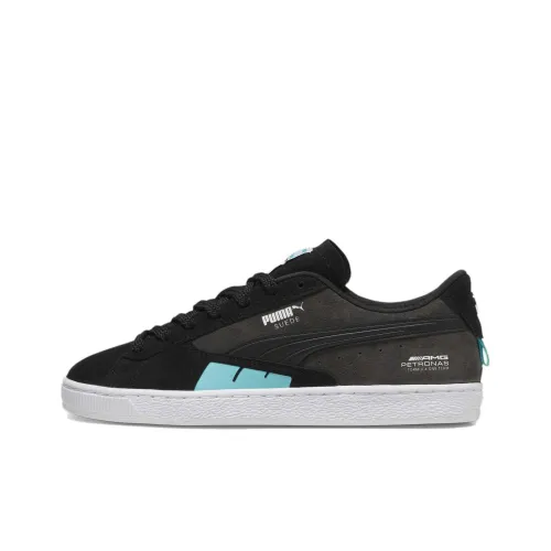PUMA Mercedes AMG Petronas Formula 1® Suede Low Top Скейтборд Кроссовки Unisex Черный Синий
