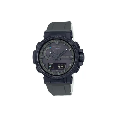 CASIO Солнечный Кварцевый Механизм Резиновый Ремешок Часы Унисекс Черный Циферблат