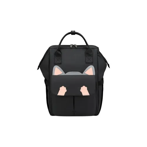 Gu Shang Lai Нейлоновый рюкзак среднего размера для детей черного цвета