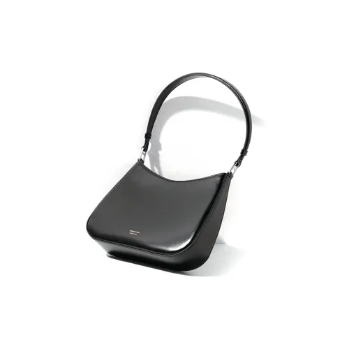 UNIFINE Сумка через плечо из коровьей кожи среднего размера женская цвет Полночный черный Слоновая кость